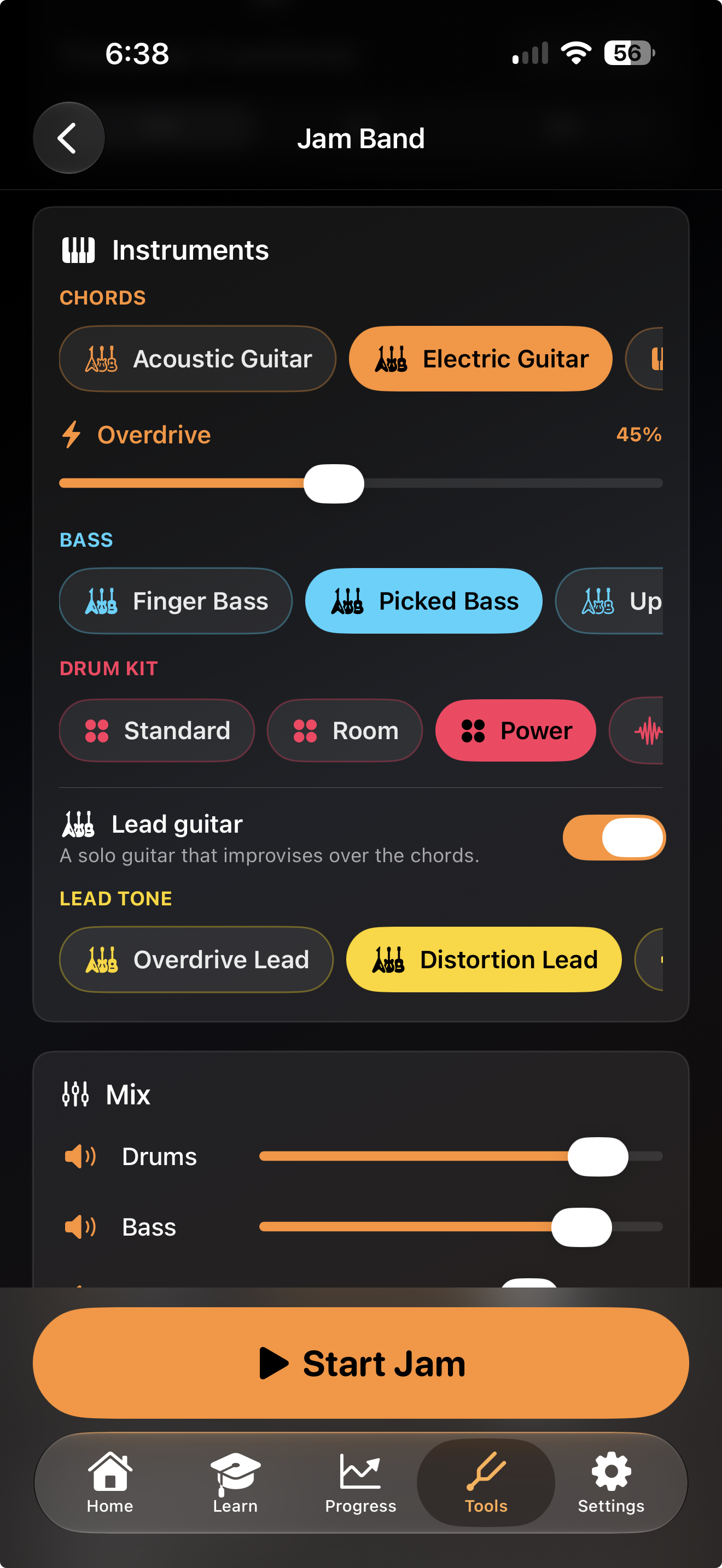 Jam Band — a full backing band to play over
