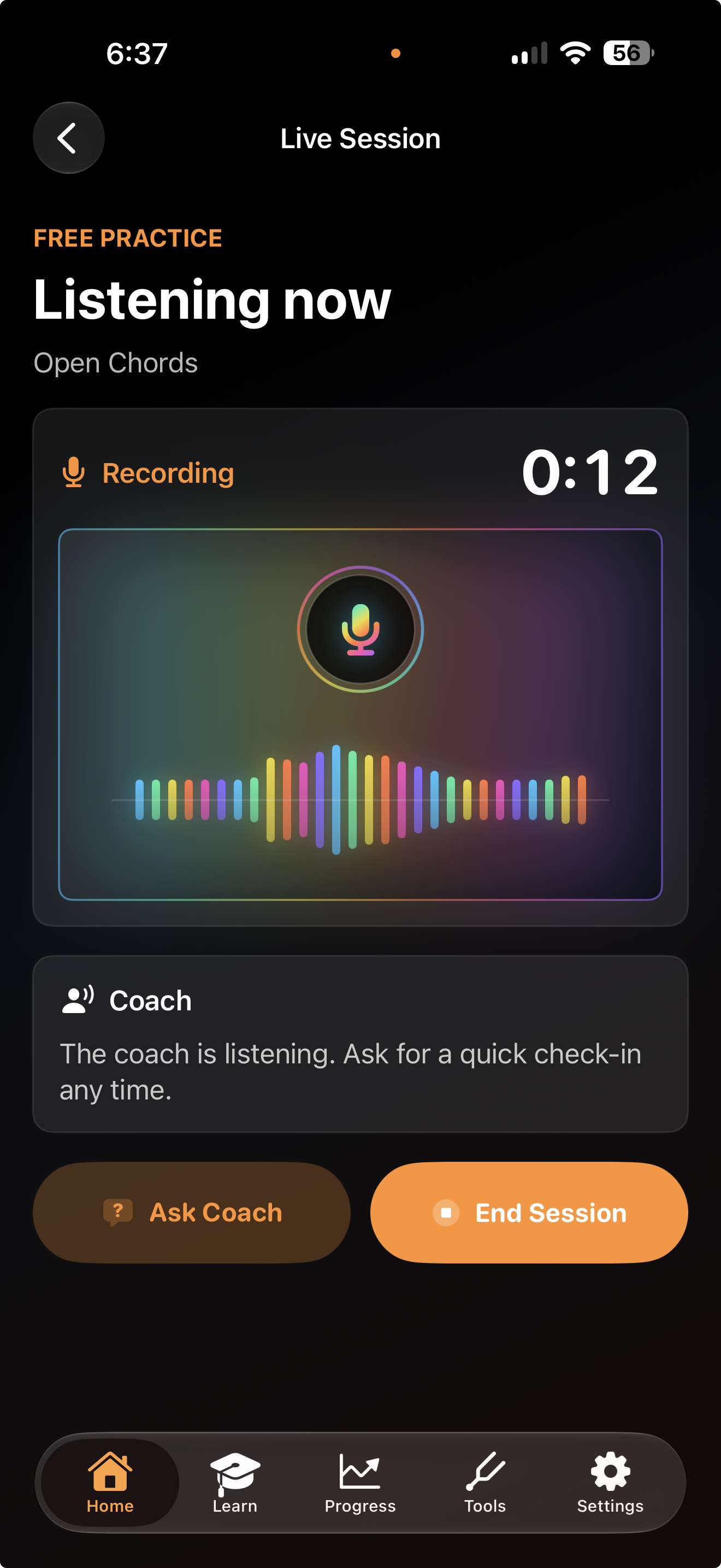 Live Session — Soundcheck listening as you play